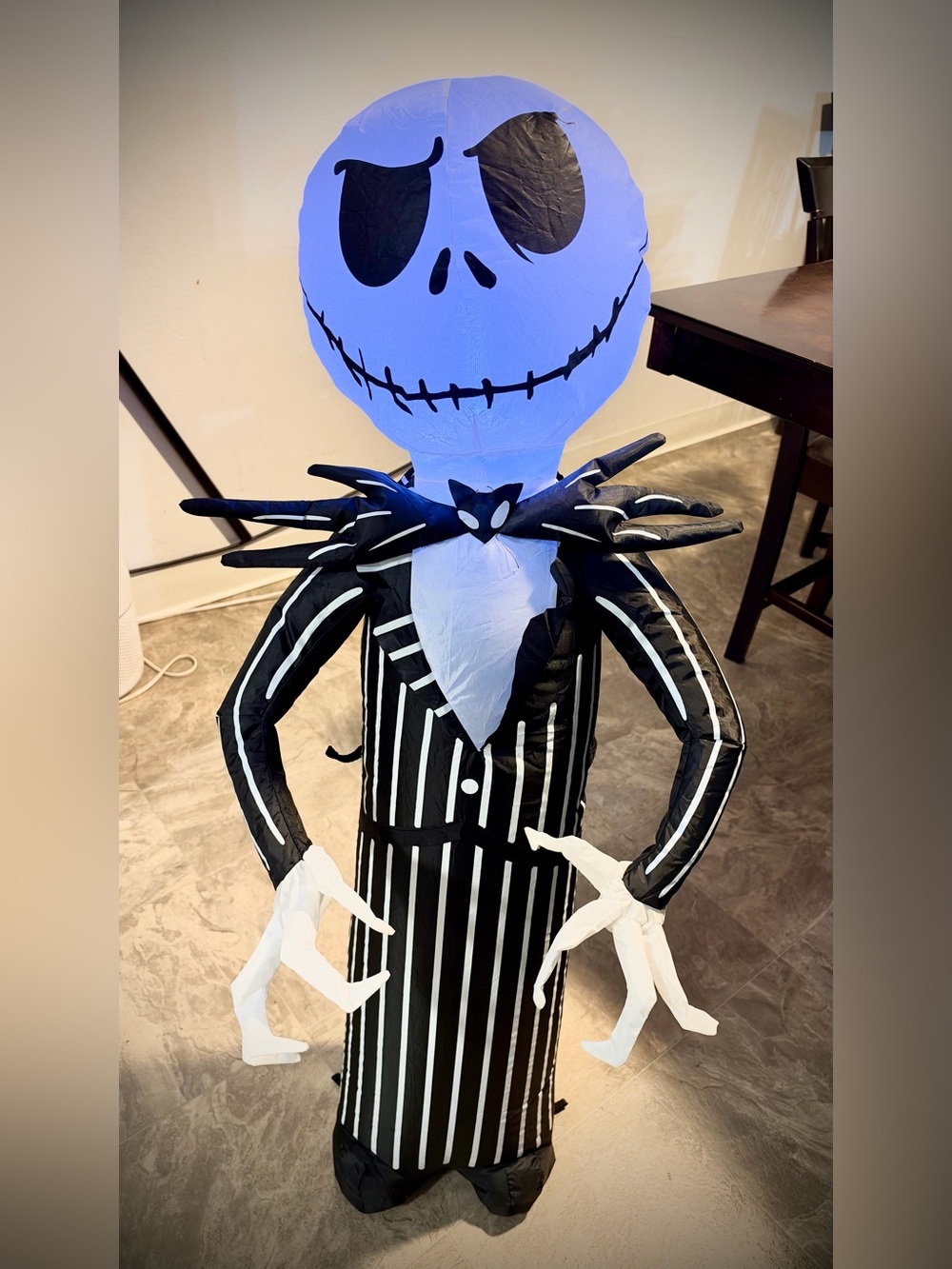 Disney Tim Burton Jack Skellington 3.5 FT Tall Airblown Inflatable